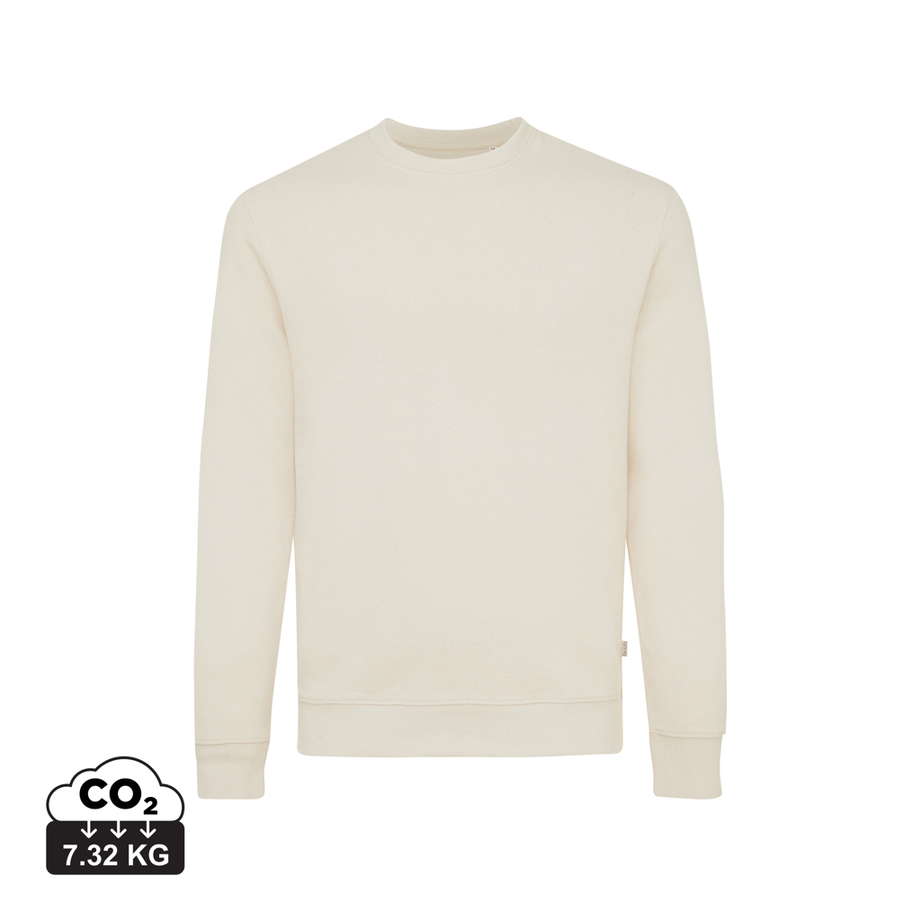 Pull chiné unisexe publicitaire coton recyclé 340g Iqoniq Denali natural raw